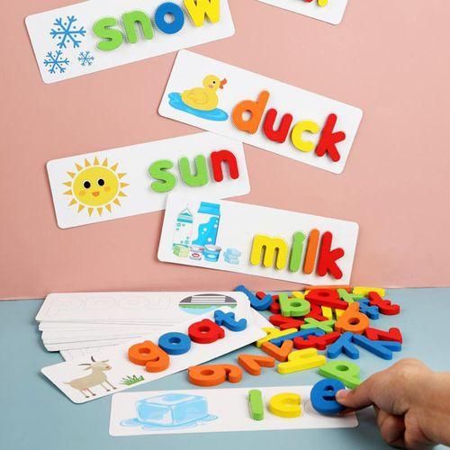 Wooden spelling game